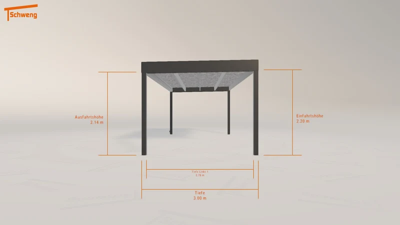 #DE Schweng Flachdachcarport C600 (ID jjmkxn)