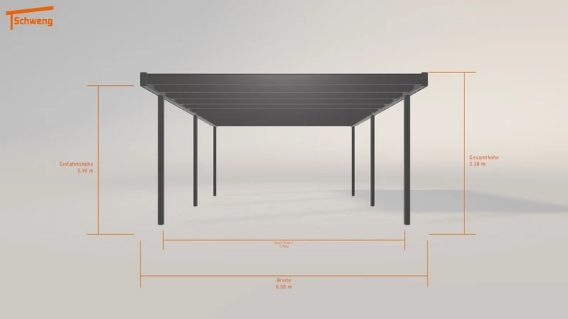 #DE Schweng Flachdachcarport C600 (ID pb4kmv)