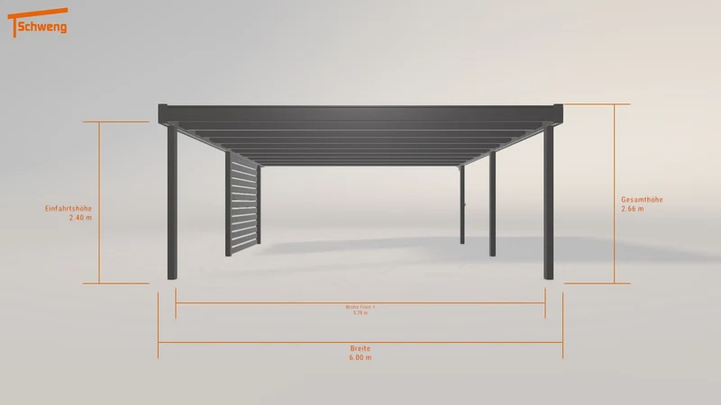 #DE Schweng Flachdachcarport C600 (ID v4gzbb)