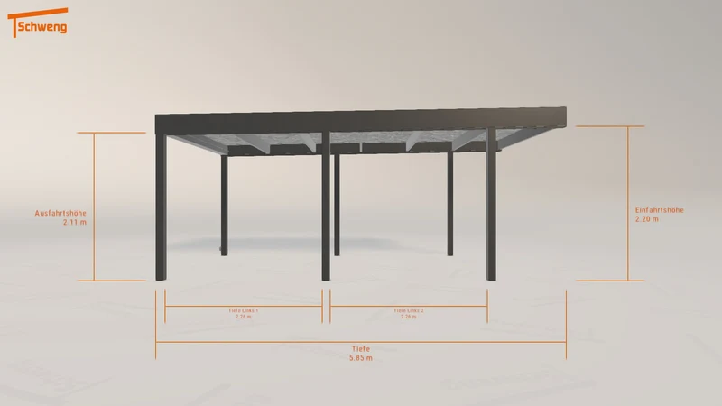 #DE Schweng Flachdachcarport C600 (ID 77xngz) #MTG