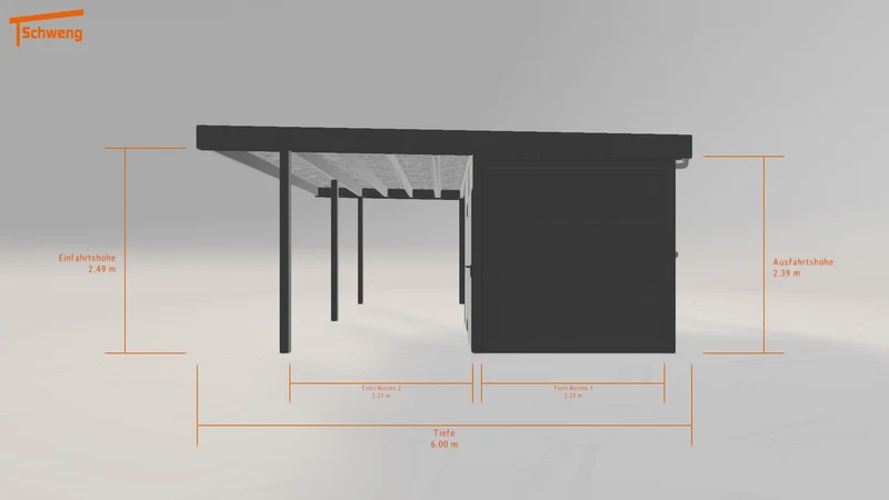 #DE Schweng Flachdachcarport C600+ (ID mjky48) #MTG