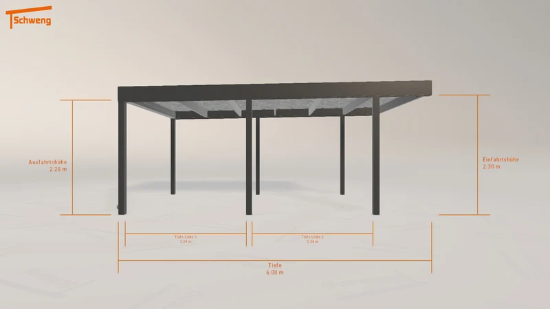 #DE Schweng Flachdachcarport C600 (ID 773yy5) #MTG