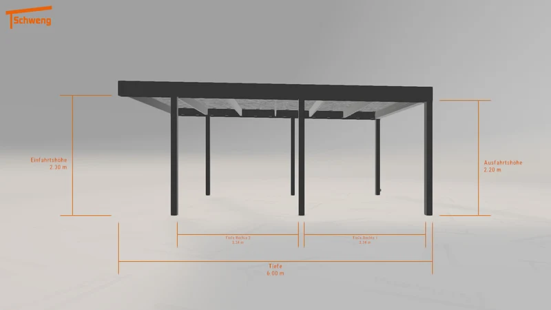 #DE Schweng Flachdachcarport C600 (ID 773yy5) #MTG