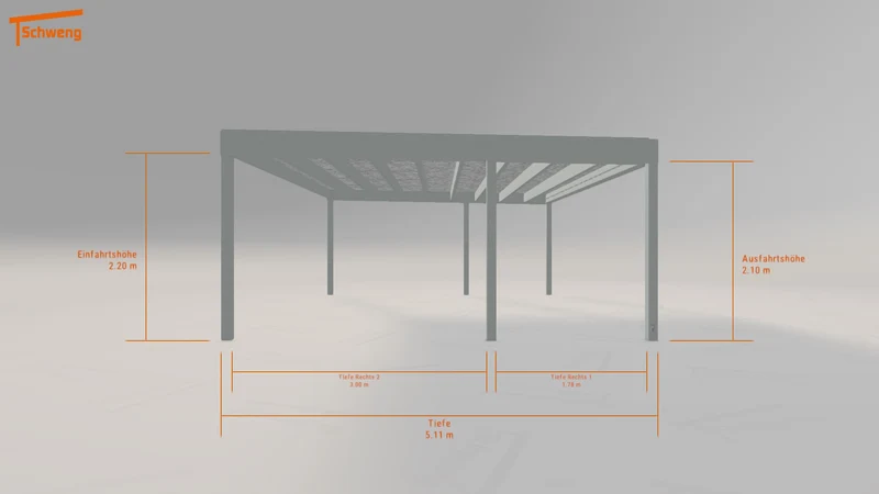 #DE Schweng Flachdachcarport C600+ (ID 9w4885) #MTG