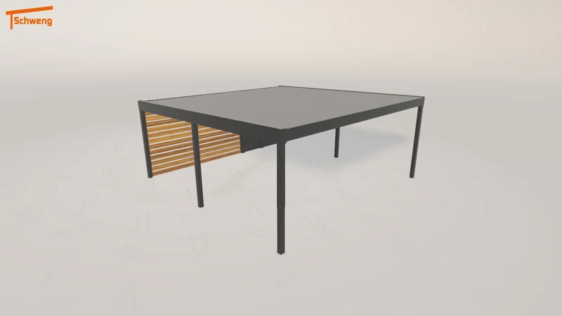 #DE Schweng Flachdachcarport C600+ (ID rjxdp2)