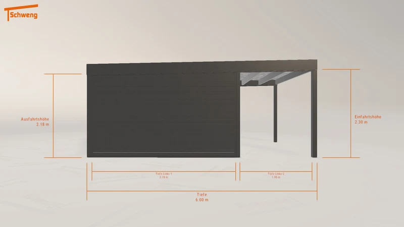 #AT Schweng Flachdachcarport C600 (ID 77xvmp) #MTG