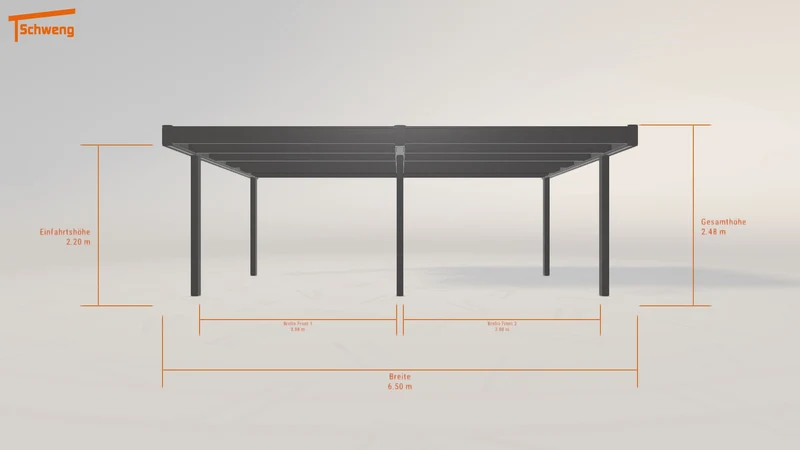 #AT Schweng Flachdachcarport C600 (ID zbrp45)