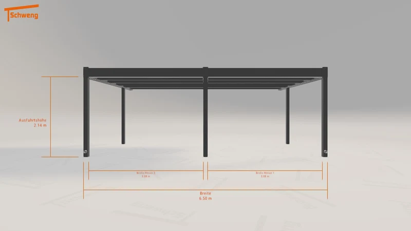 #AT Schweng Flachdachcarport C600 (ID zbrp45)