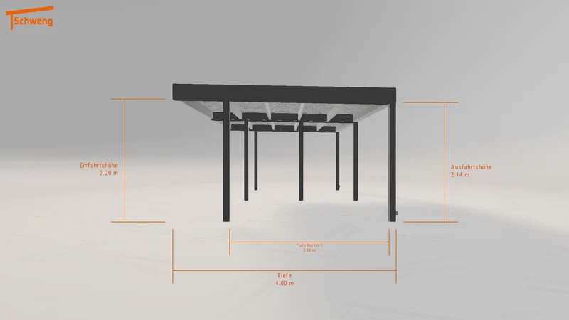 #AT Schweng Flachdachcarport C600 (ID zbrp45)