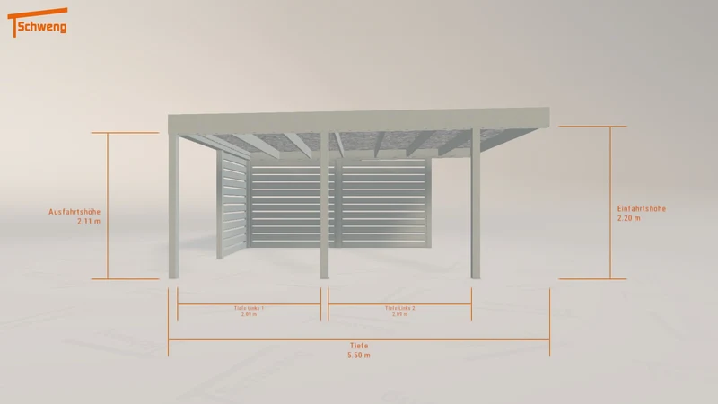 #DE Schweng Flachdachcarport C600 (ID x74bpj) #MTG