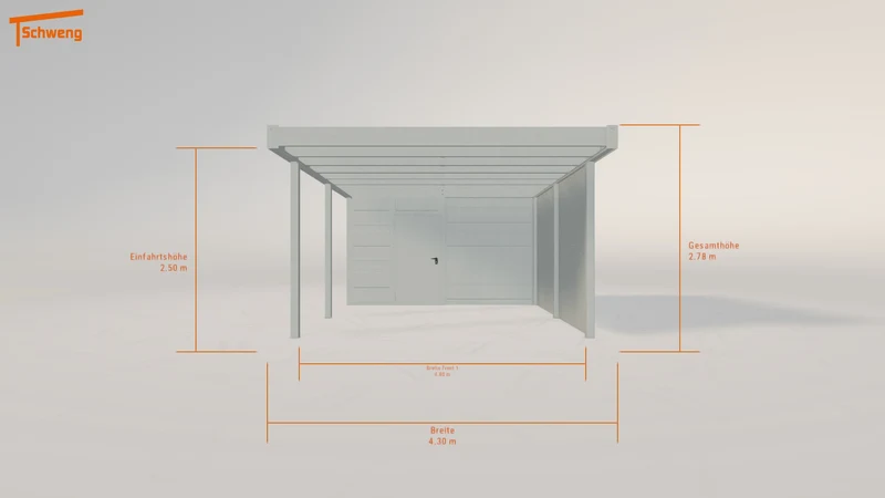#DE Schweng Flachdachcarport C600+ (ID 9w47zv) #MTG