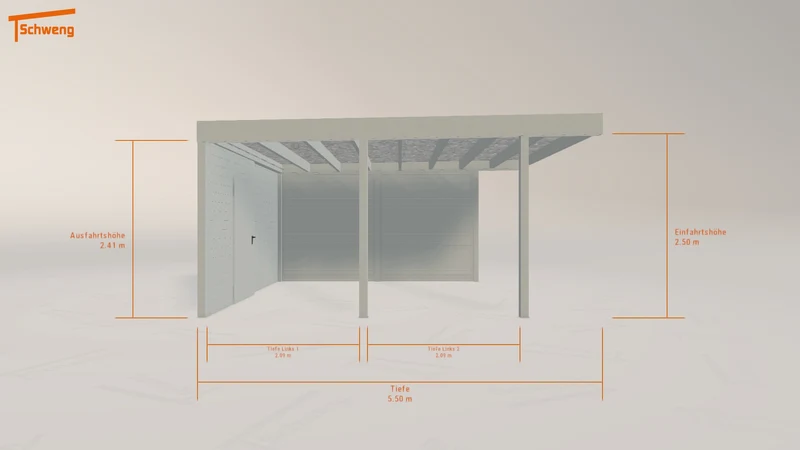 #DE Schweng Flachdachcarport C600+ (ID 9w47zv) #MTG