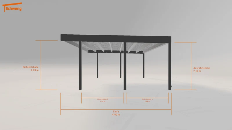 #DE Schweng Flachdachcarport C600 (ID 5m5xyr) #MTG
