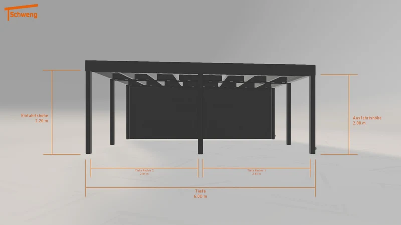 #DE Schweng Flachdachcarport C600+ (ID zb99ry) #MTG