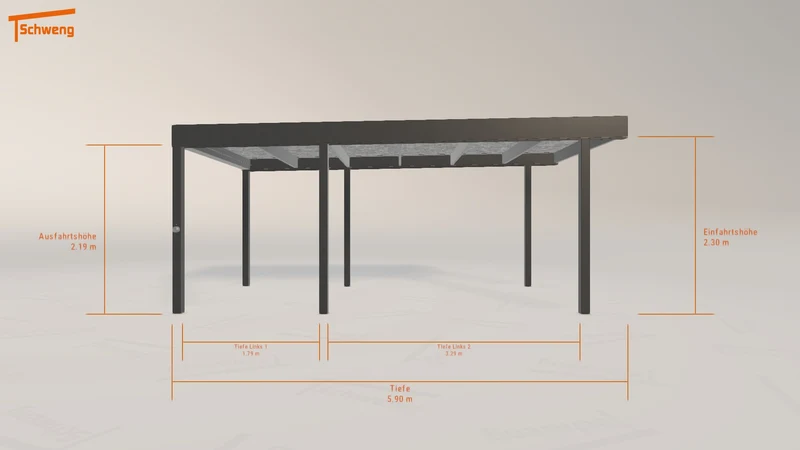 #DE Schweng Flachdachcarport C600 (ID pb55mz) #MTG