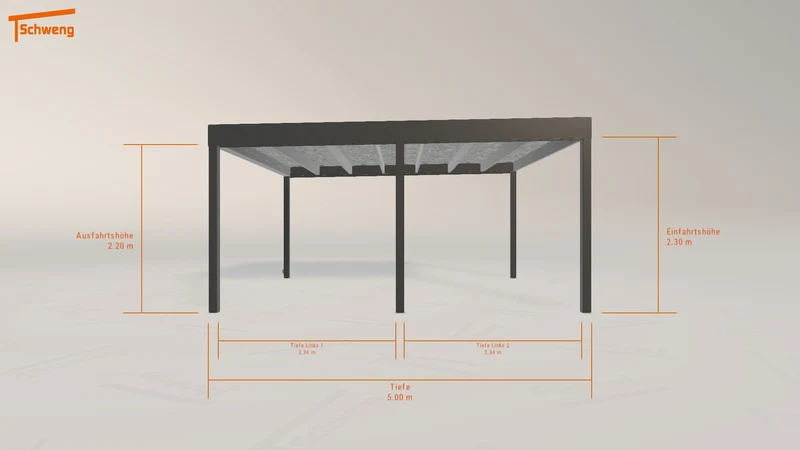 #DE Schweng Flachdachcarport C600 (ID 42qzdd)