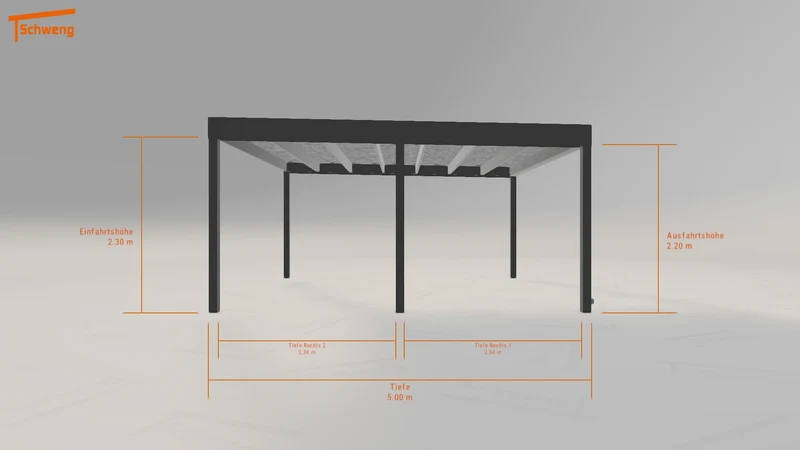 #DE Schweng Flachdachcarport C600 (ID 42qzdd)