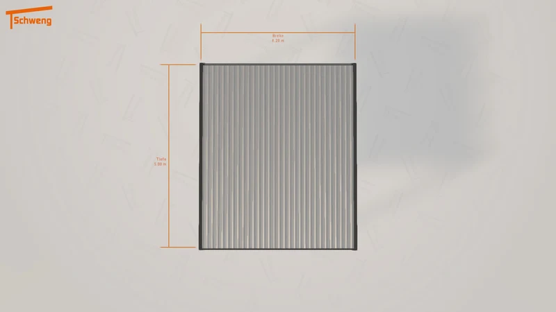 #DE Schweng Flachdachcarport C600 (ID 42qzdd)