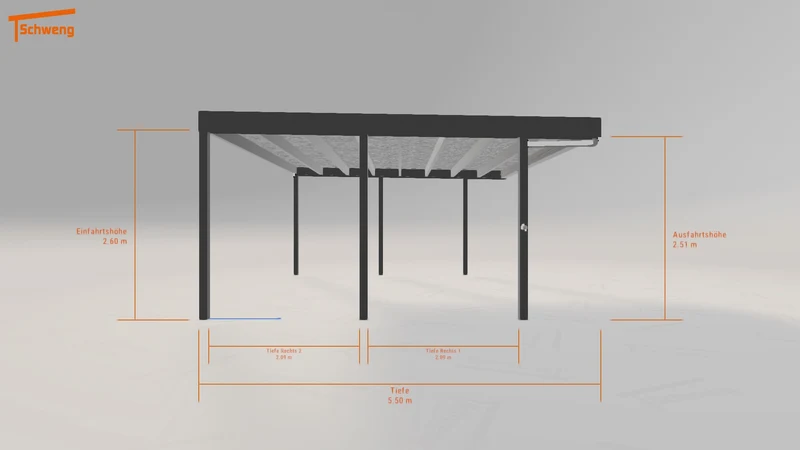 #AT Schweng Flachdachcarport C600+ (ID v4g58n) #MTG