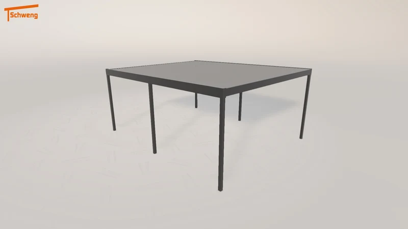 #DE Schweng Flachdachcarport C600 (ID 77x8p8)