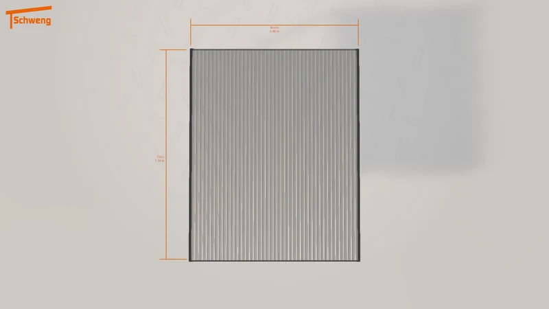 #DE Schweng Flachdachcarport C600 (ID 77x8p8)