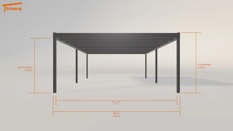 #DE Schweng Flachdachcarport C600 (ID g7r4nb)