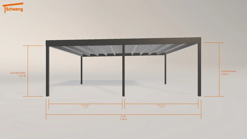 #DE Schweng Flachdachcarport C600 (ID g7r4nb)