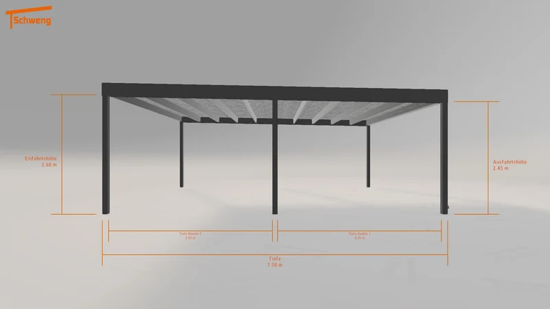 #DE Schweng Flachdachcarport C600 (ID g7r4nb)