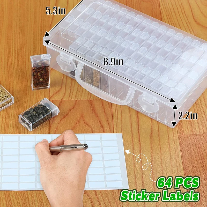 All-in-One Garden Seed Bank – 64 Seed Varieties (Flowers, Herbs, Vegetables, Fruits)