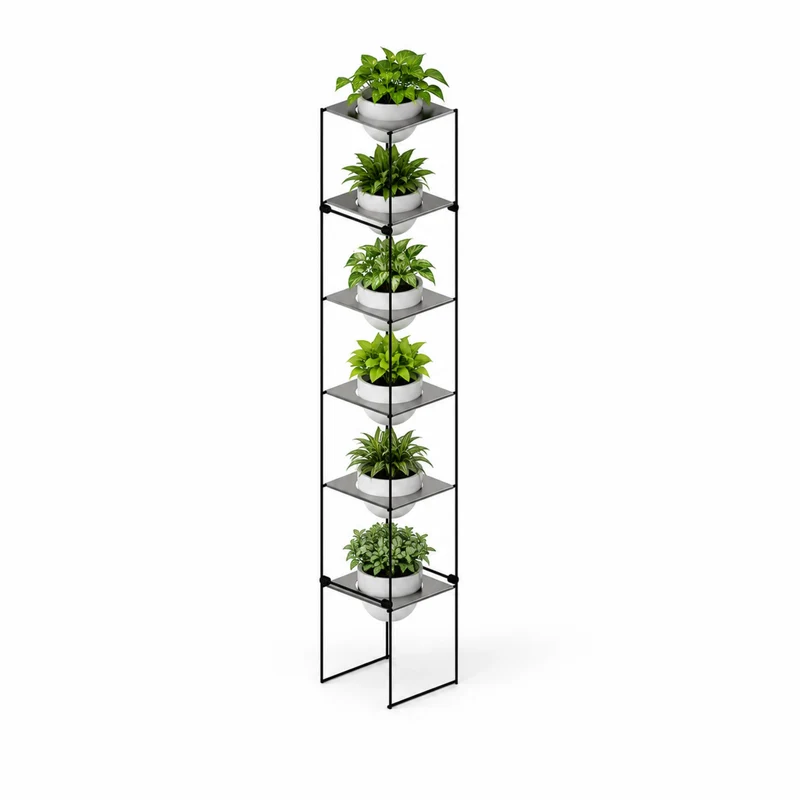 bellissa FILO Standregal Set inklusive 6 Böden für Blumen/Pflanzen & Fußbälle
