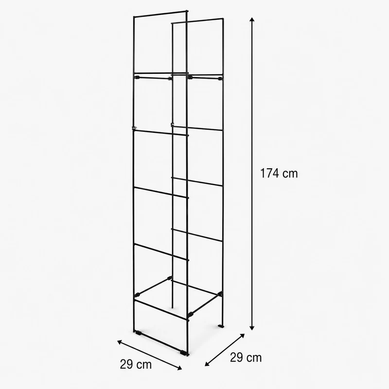 bellissa FILO Standregal Set inklusive 6 Böden für Blumen/Pflanzen & Fußbälle