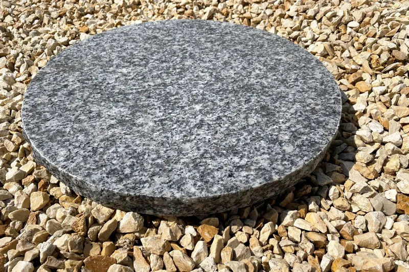 Trittplatte Granit grau rund Step Stone