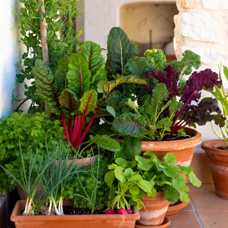 Organic Mediterranean Balcony Harvest – Autumn Kitchen Garden
