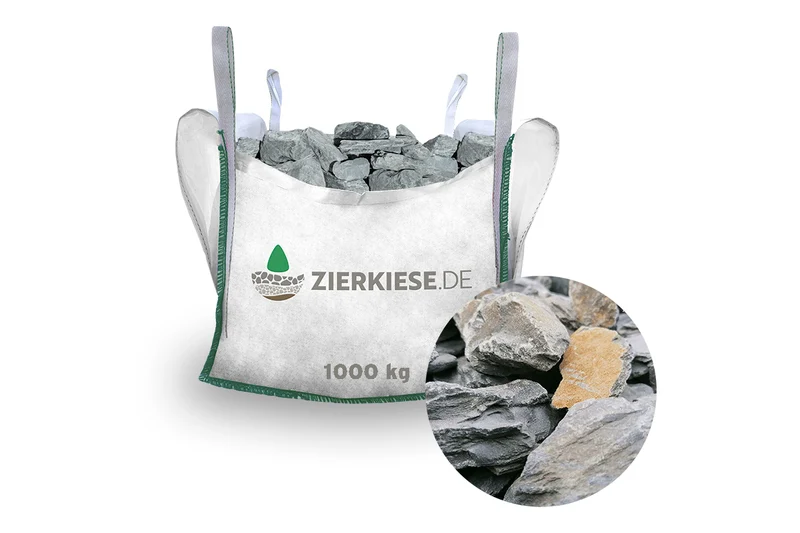 Schiefersplitt Chips Graubunt gesiebt & gewaschen