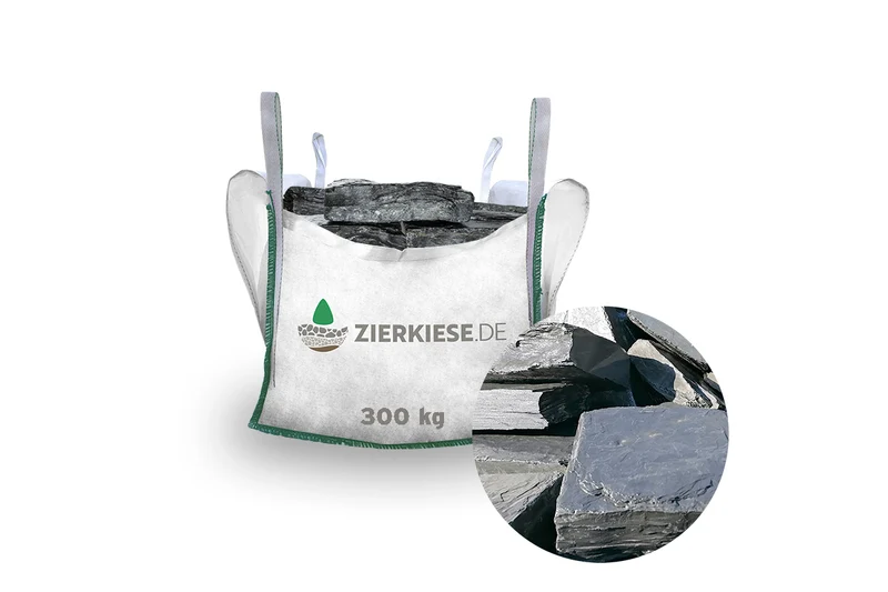 Mauer- und Gestaltungssteine Schiefer anthrazit 25-30 cm