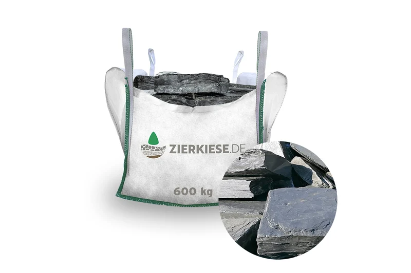 Mauer- und Gestaltungssteine Schiefer anthrazit 25-30 cm