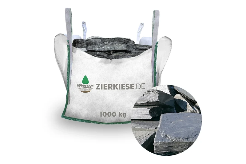 Mauer- und Gestaltungssteine Schiefer anthrazit 25-30 cm