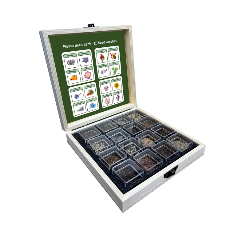 All-in-One Flower Seed Bank - 16 Seed Varieties