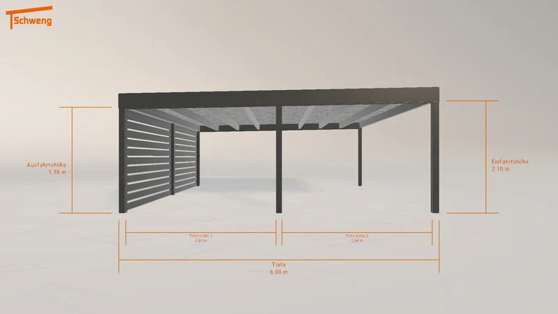 #DE Schweng Flachdachcarport C600+ (ID v4zj7q) #MTG