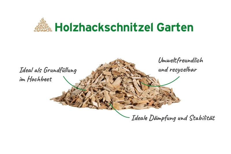 Holzhackschnitzel für den Garten