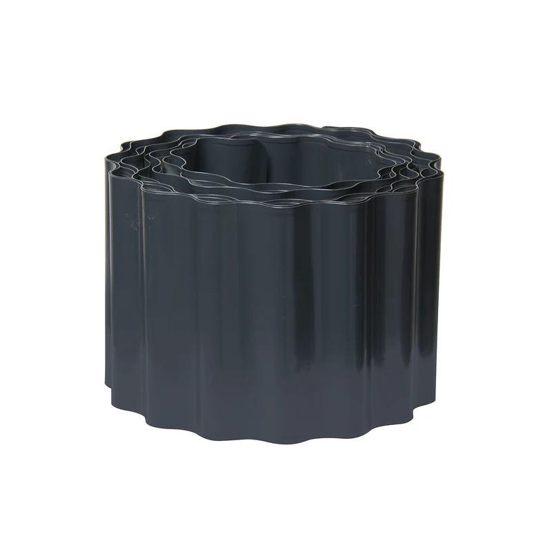 bellissa Metall Rasenkantenband Welle schwarz 500x14 cm (Sonderedition)
