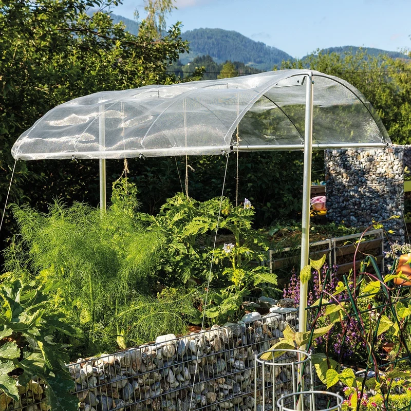 bellissa Tomatendach; L 150 x B 120 x H 125-185 cm, Alu Gewebe + Rohre