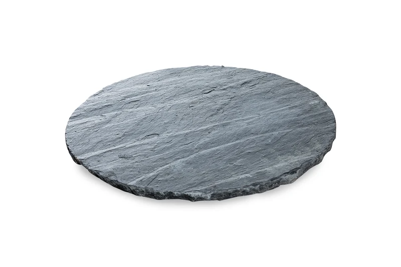 Trittstein Schiefer Rund Japanplatte anthrazit 40 cm Step Stone schwarz
