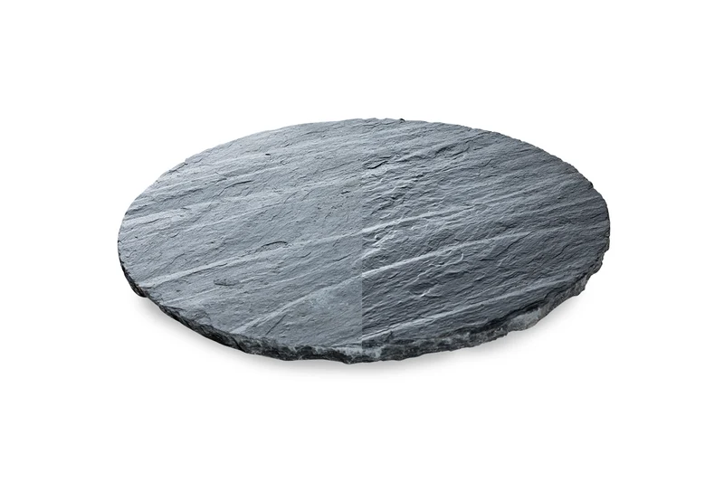 Trittstein Schiefer Rund Japanplatte anthrazit 40 cm Step Stone schwarz