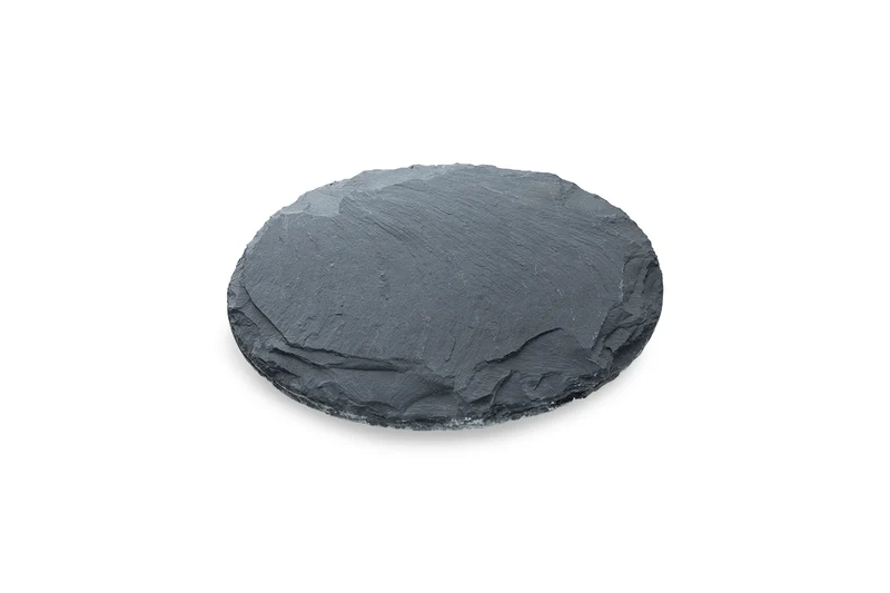 Trittstein Schiefer Rund Japanplatte anthrazit 30 cm Step Stone schwarz
