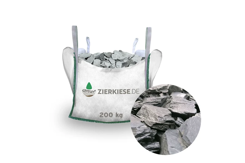Canadian Slate Schiefersplitt schwarz anthrazit