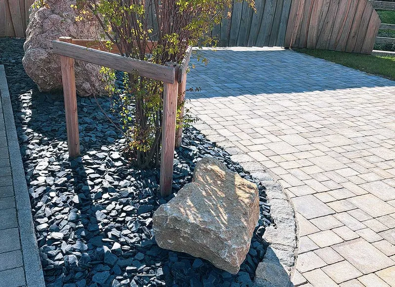 Canadian Slate Schiefersplitt schwarz anthrazit