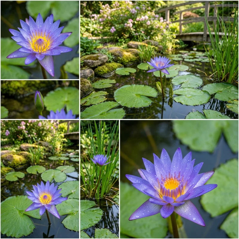 Nymphaea caerulea Seeds | Blue Lotus Aquatic Flower Seeds for Pond Gardening