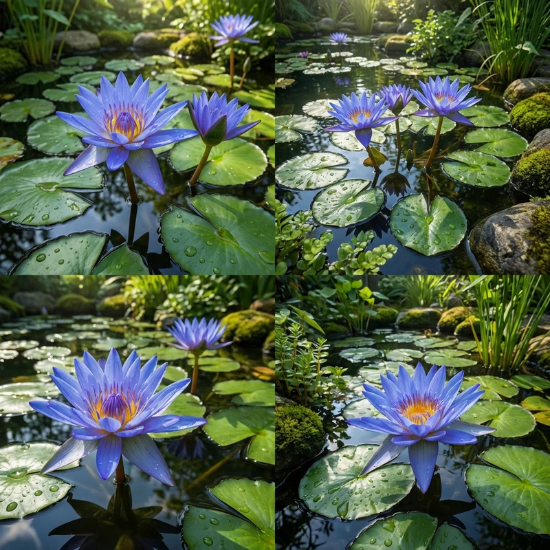 Nymphaea caerulea Blue Lotus Seeds – Heirloom Aquatic Flower for Ponds & Containers