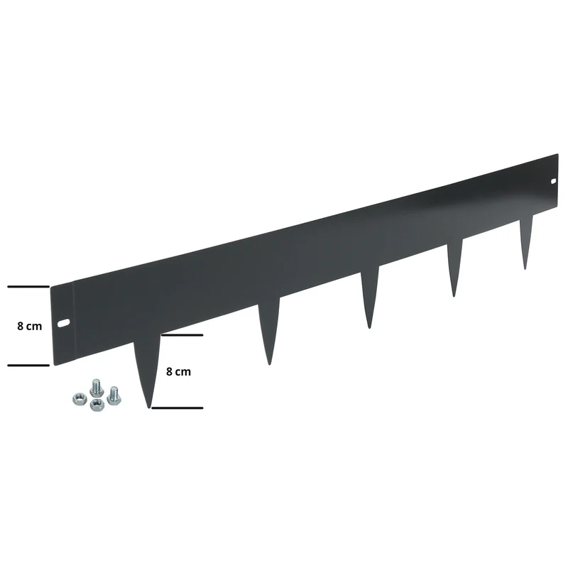 bellissa Rasenkante spina 2er Set Metall anthrazit 103x16 cm, Nutzlänge 2x 100cm